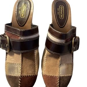 Authentic  Coach Sebrina Chelsea Patchwork Clog Mule size 10 NWOB
